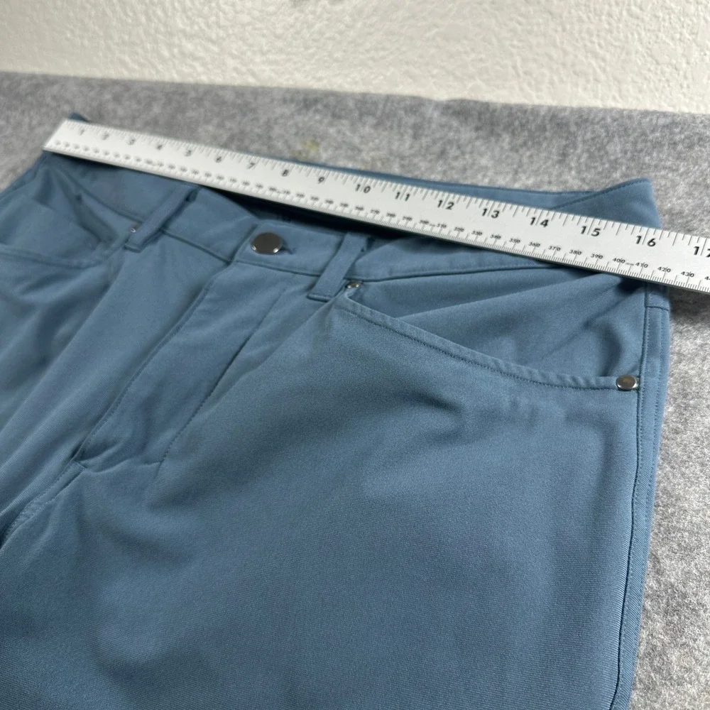 Lululemon ABC Pant Men 32 Iron Blue Slim Fit Warpstreme Tapered 5-Pocket Casual